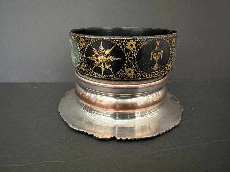 Papier Mache Wine Bottle Coaster C 1820s