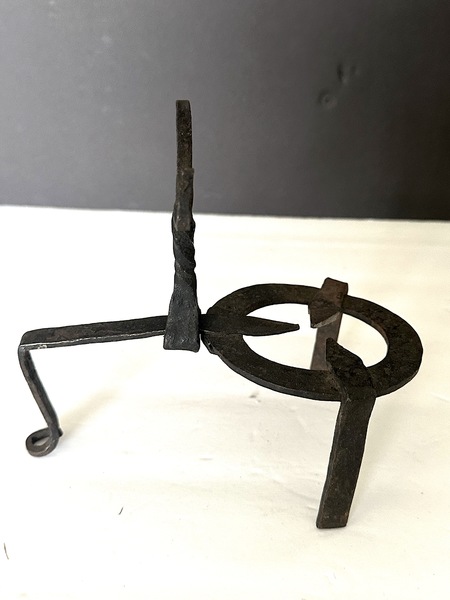 Colonial America Forged Iron Fireplace Trivet