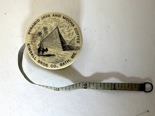 C 1890s Kimball Bros Bath Maine Adv Measure Tape