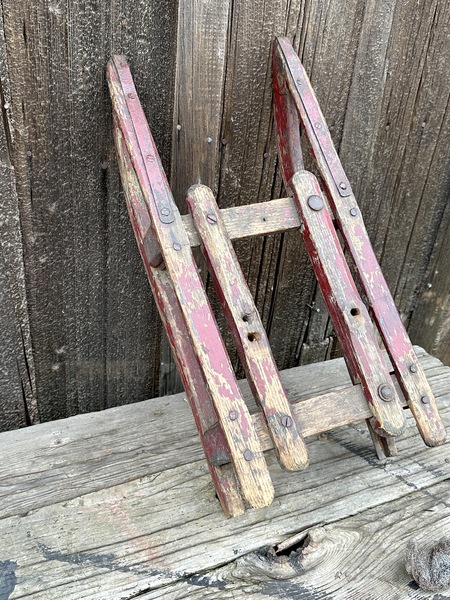 Vermont Syrup Sled in Great Paint C1840's to 1880s