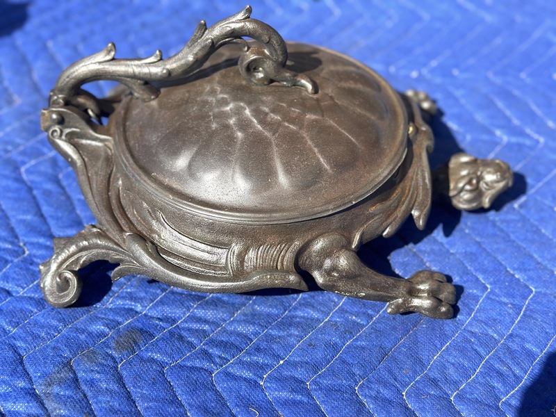 Rare Antique Bradley Hubbard Mechanical Spittoon