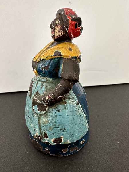 Vintage Cast Iron Afro American Mammy Doorstop