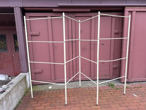 Nice Antique Painted Wood Folding Linen Quilt rack