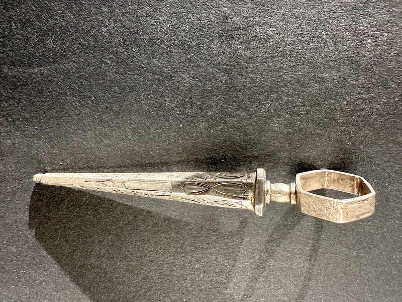 Antique Cased Silver Chatelaine Sewing Awl