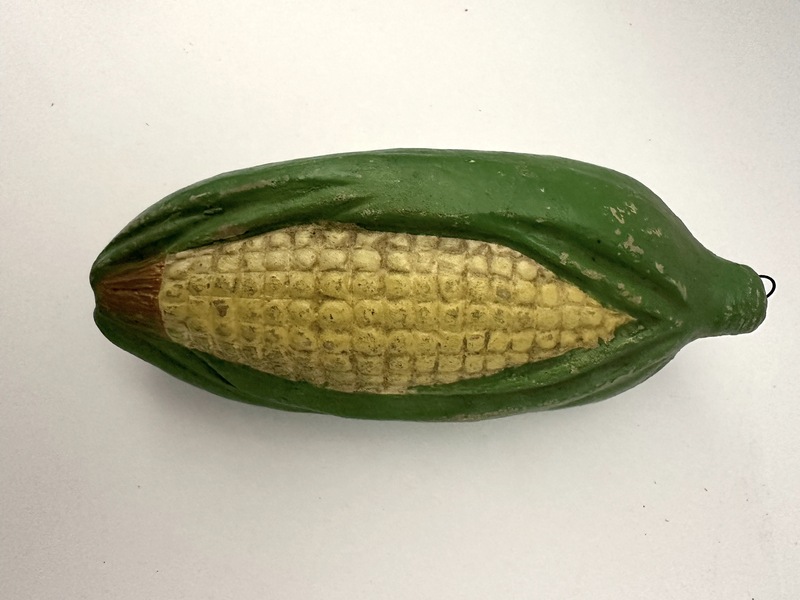 Old Painted Chalkware Corn Bank