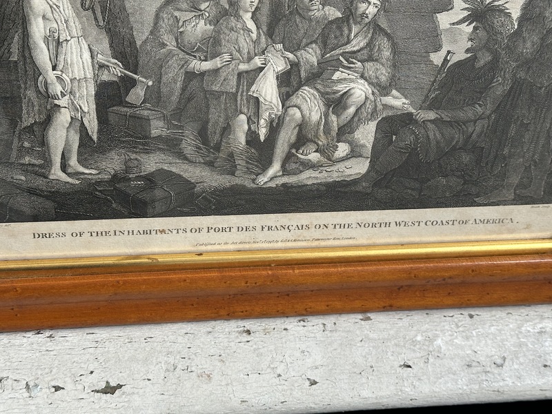 1787 Copper Engraving NW Coast Native American