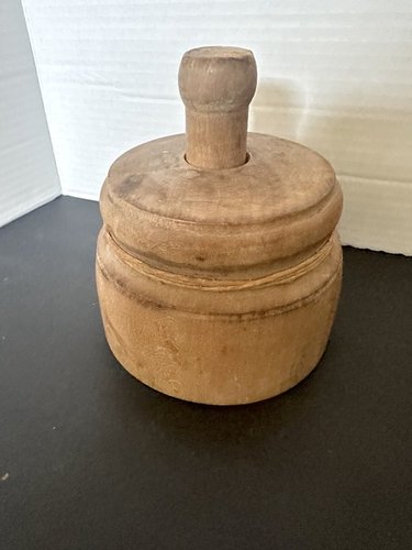 19thC Butter Press Mold Strawberries and Leaf