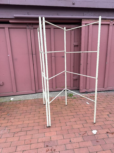 Nice Antique Painted Wood Folding Linen Quilt rack