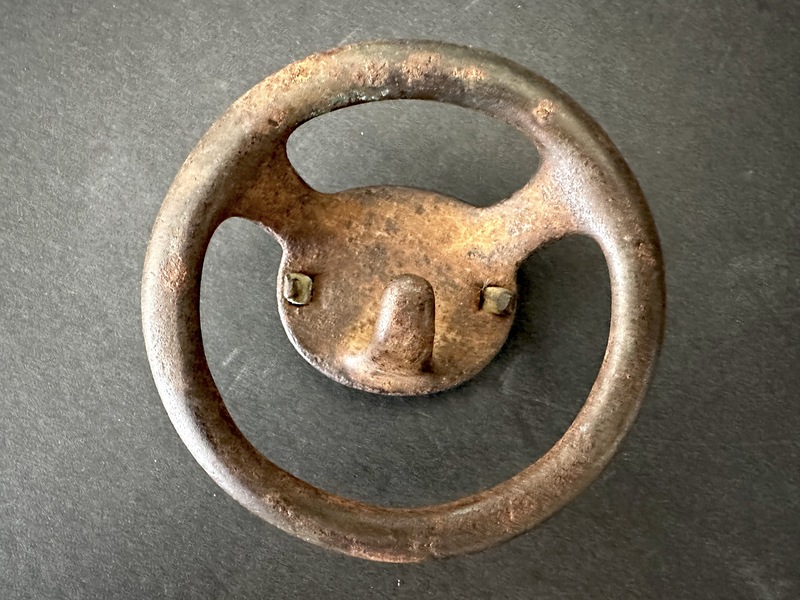 Old Brass Cast Iron Hawkeye Horse Bridle Rosette