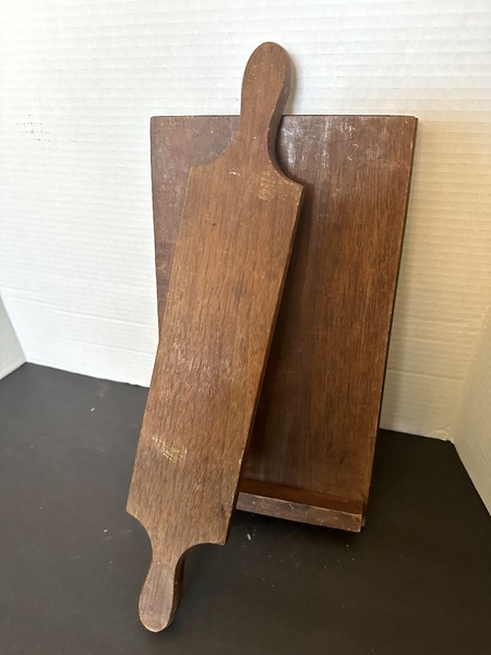 19th C Apothecary Two Piece Pill Maker Walnut Nice