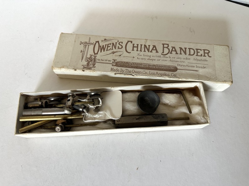 1912 Owens China Bander for Plate Decorating