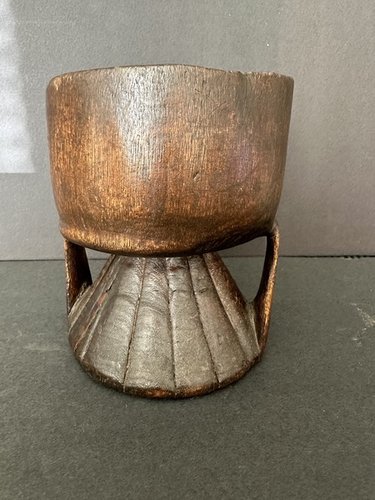 Ancient Native American Well Used Wood Mortar