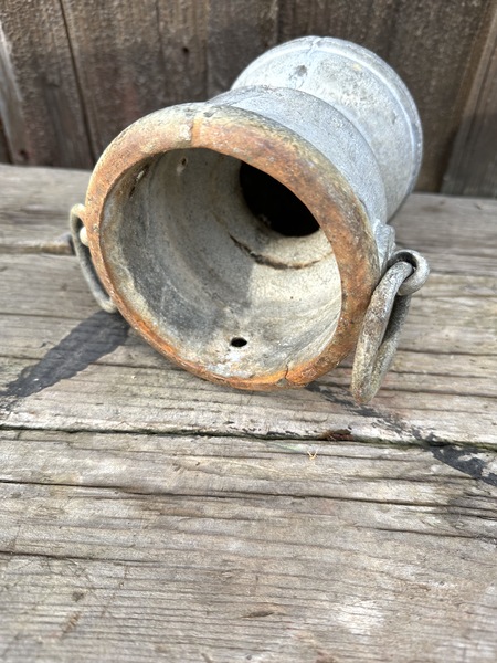 Antique Two Horse Hitching Post With Old Paint