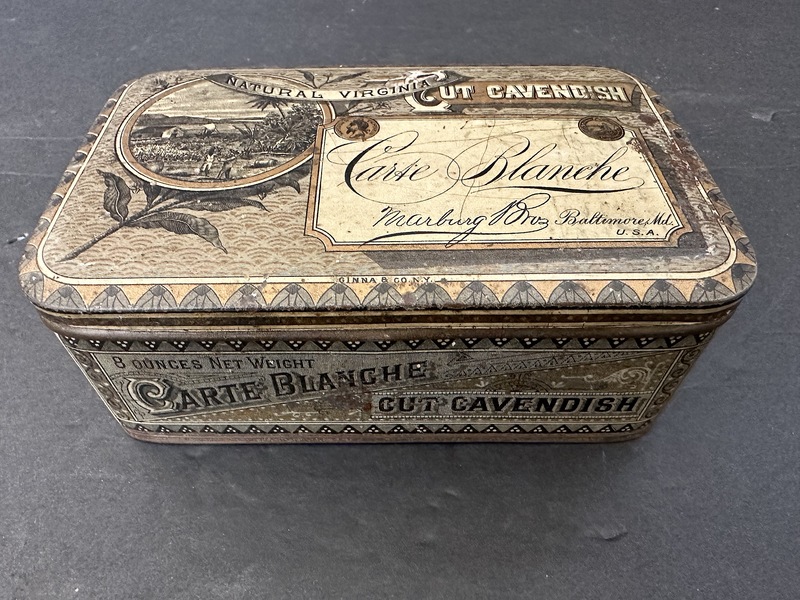 Colorful C1900 Cut Plug Tobacco Advertising Tin.