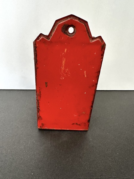 Old Red Paint Fireplace Match Holder Great Patina