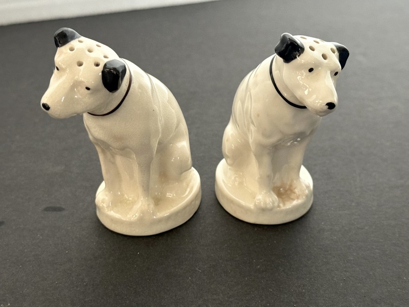 Old Lenox China RCA Dog Salt and Pepper Shaker Set