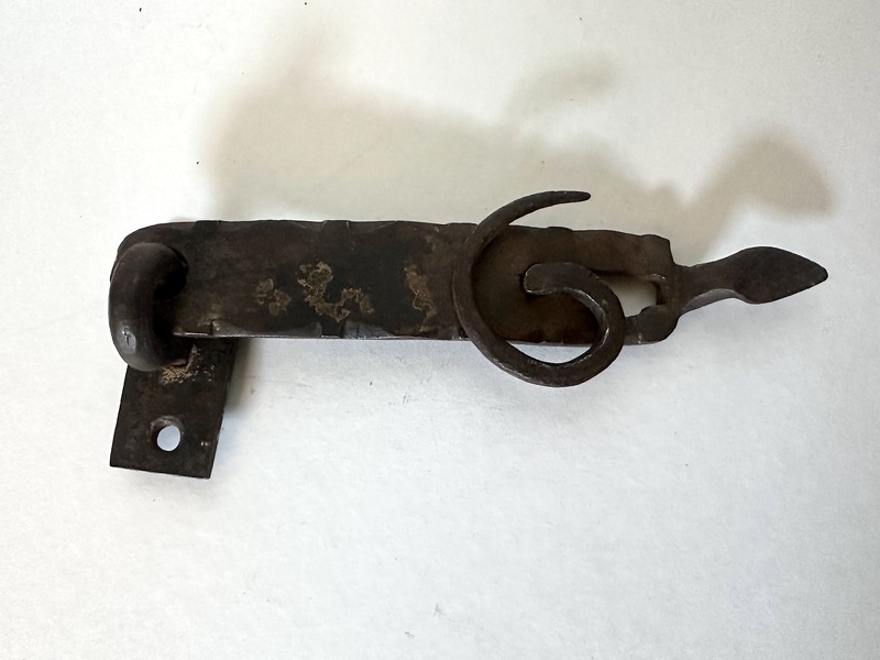 Painted Colonial Door latch Blacksmith work