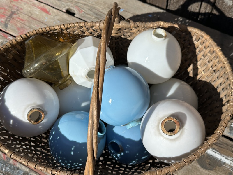 Collection of Ten Antique Lightning Rod Balls