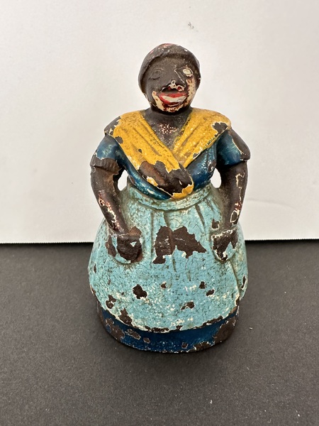 Vintage Cast Iron Afro American Mammy Doorstop