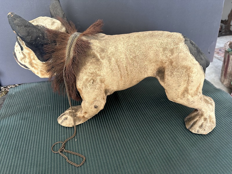 Rare Papier Mache Bulldog "Growler" C 1890s