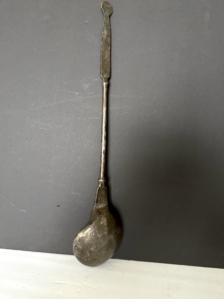 Colonial Copper W Silver Kitchen or Hearth Ladle