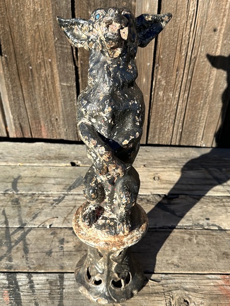 Cast Iron Standing Masters Dog Decorative Statue