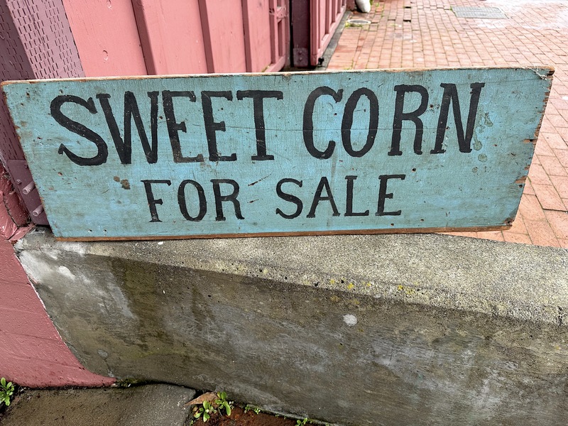 Vintage Sweet Corn Wood Sign Great Paint & Patina