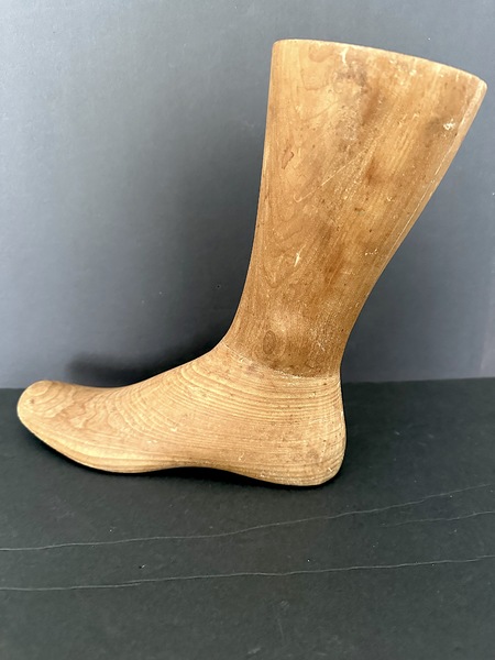 Antique Wooden Carved Treen Shoe Form 19th C