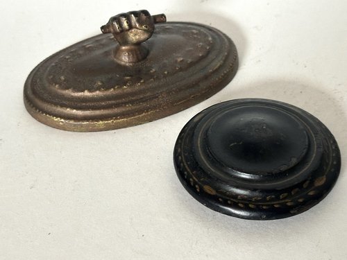 Vintage Painted Cast Iron Paperweights circa 1880s