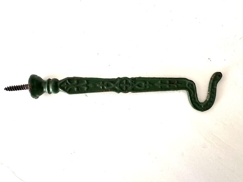 Antique 1880s Painted Cast Iron Plant Hanging Hook