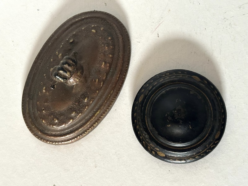 Vintage Painted Cast Iron Paperweights circa 1880s