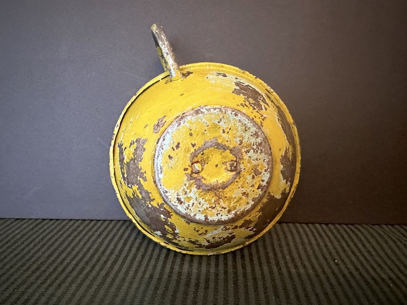 Big Ring Deep Mustard Paint Candle Chamberstick