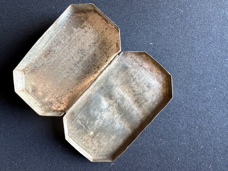 18th C Vermont Incised Tin Colonial Tinderbox