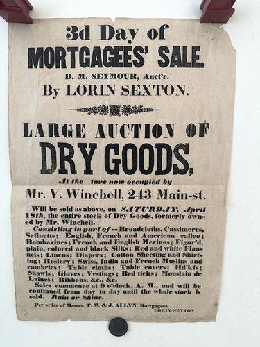 1860s Ladies Shop Fine Textiles Sale Adv Broadside