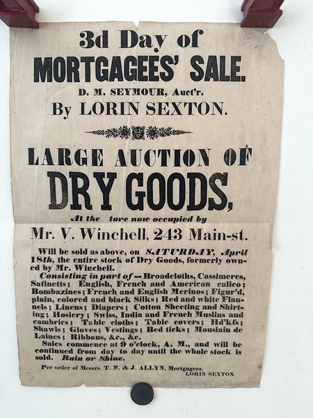 1860s Ladies Shop Fine Textiles Sale Adv Broadside