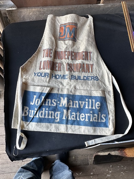 Vintage Johns Manville Store Workers Canvas Apron