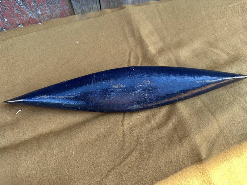 Hand Carved Miniature Canoe Named Christine