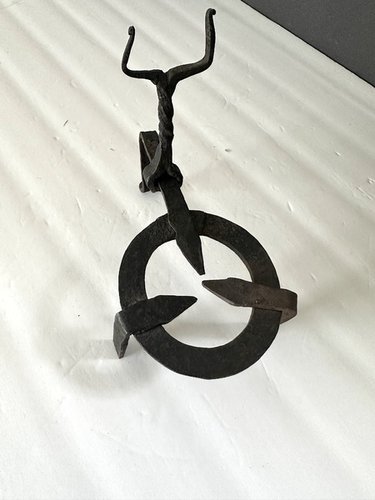 Colonial America Forged Iron Fireplace Trivet
