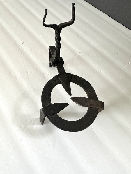 Colonial America Forged Iron Fireplace Trivet