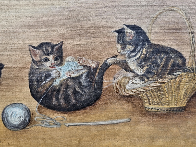 Victorian Cat Painting