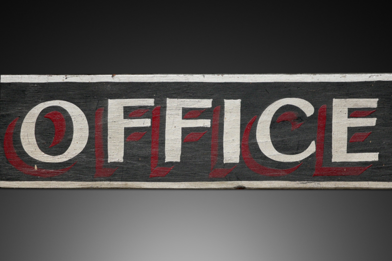 "Business Office" Sign