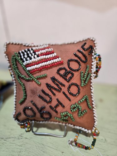 Tourist Beaded cushion