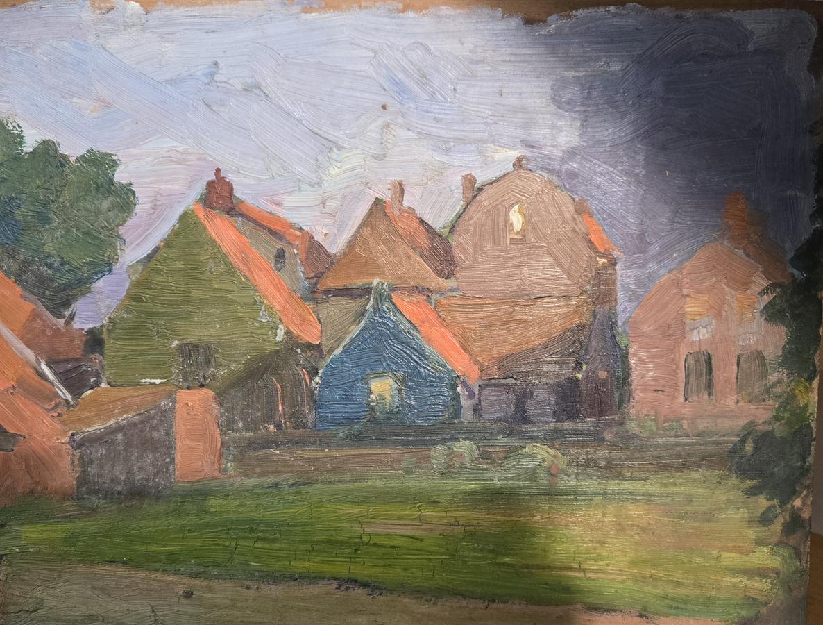 Painting of French Village