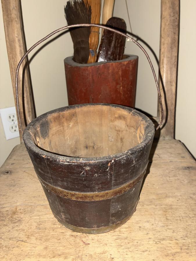 19th C Wooden bucket Pail