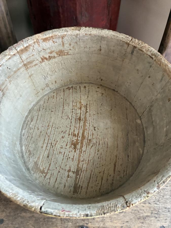 Early Staved Tub in Old Paint