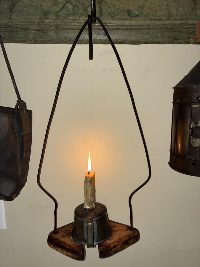 Early Make-Do Hanging Candle Holder