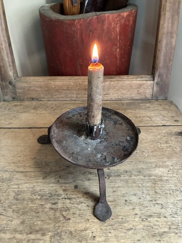 Hand forged candleholder