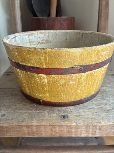 Early Staved Tub in Old Paint