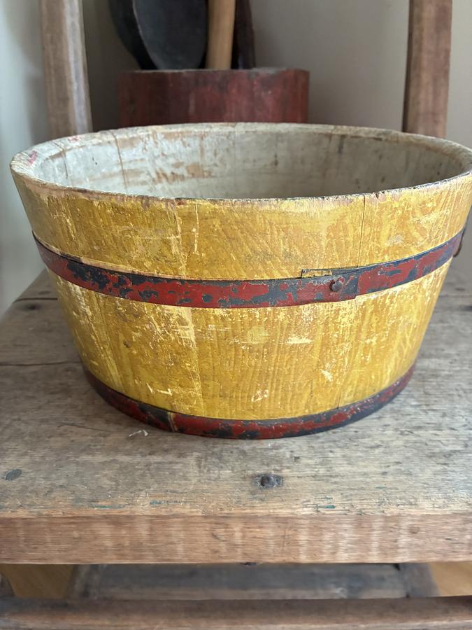 Early Staved Tub in Old Paint