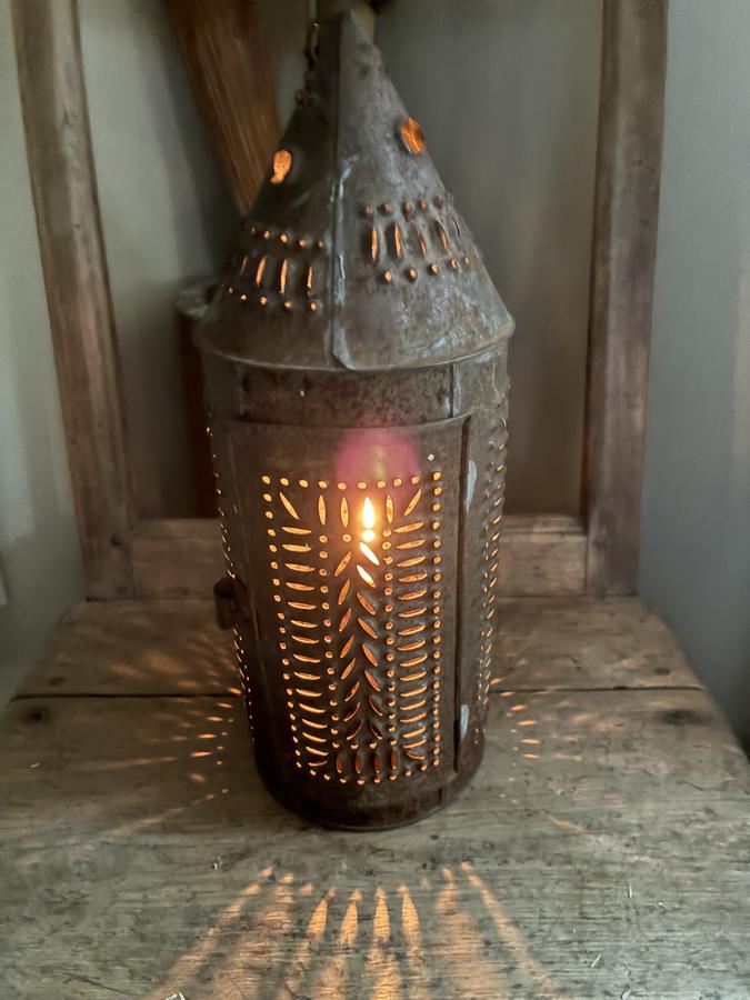 19th C Punched Tin lLntern